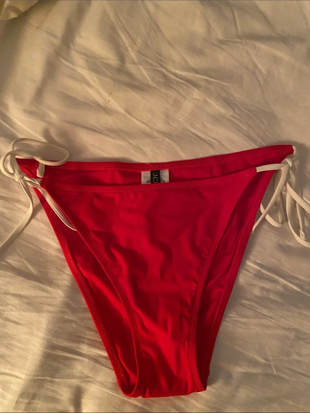 J.Crew Women's Red Tie-Side Bikini Bottom